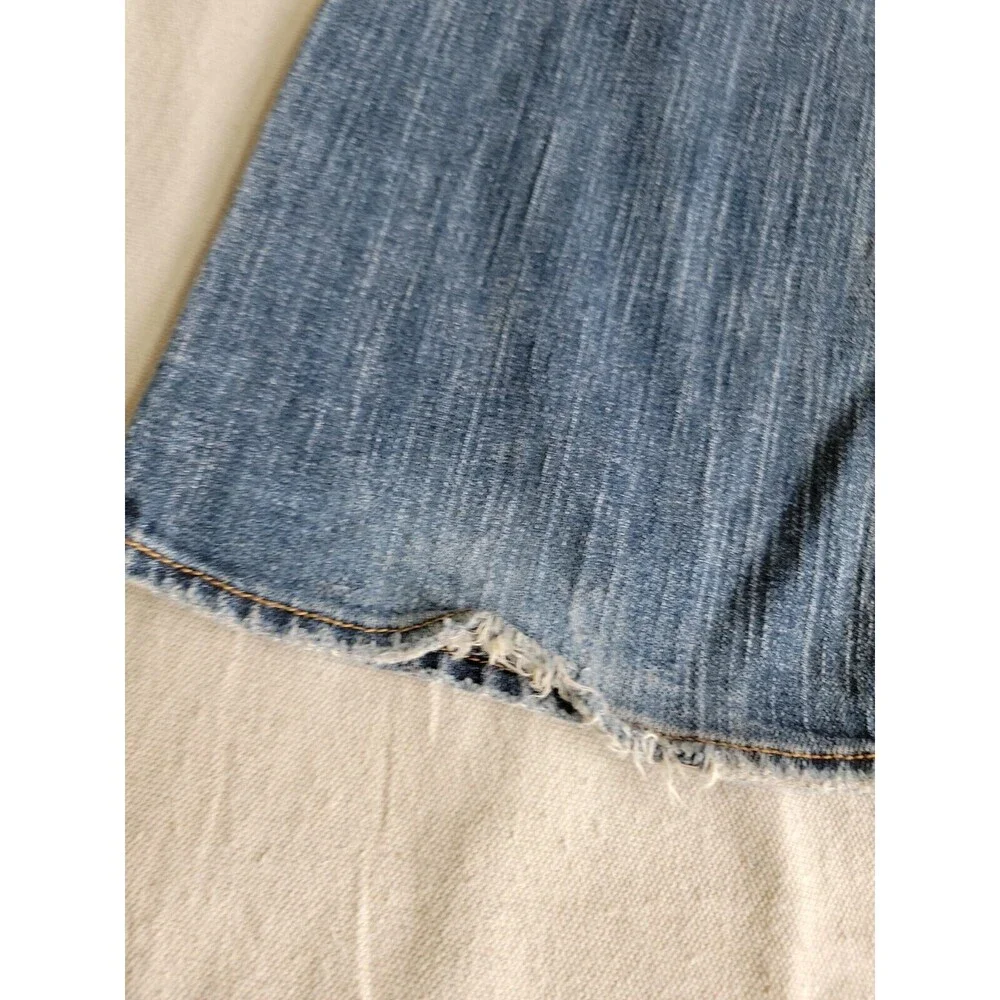Silver Womens Jeans 34x31 Julia Mid Rise Blue Distressed Stretch Glove Works VTG